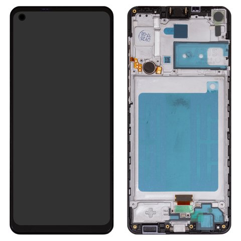 Pantalla LCD puede usarse con Samsung A217 Galaxy A21s, negro, con marco, Box 