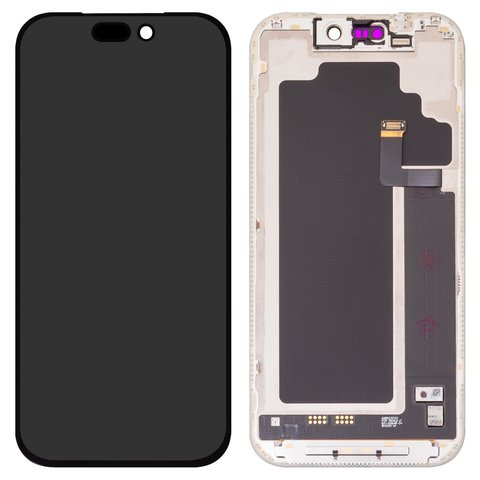 Pantalla LCD puede usarse con iPhone 17 Pro, negro, con marco, vidrio reemplazado