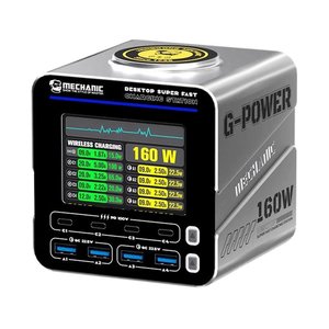 Adaptador de red Mechanic G Power, 160 W, Quick Charge, Power Delivery PD , 8 puertos