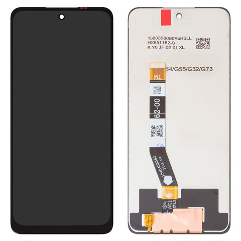 Pantalla LCD puede usarse con Motorola Moto G55, negro, sin marco, High Copy