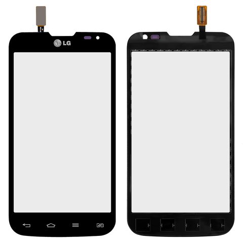 Сенсорний екран для LG D325 Optimus L70 Dual SIM, чорний, 124*64мм 