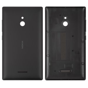Задня панель корпуса для Nokia XL Dual Sim, чорна, з боковою кнопкою