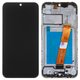 Дисплей для Samsung A015 Galaxy A01, A015F Galaxy A01, черный, с рамкой, Оригинал (переклеено стекло), с узким коннектором
