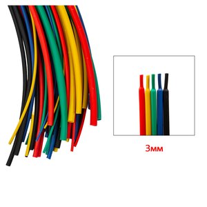 Термозбіжна трубка, 1 м, 3,0 мм, чорна