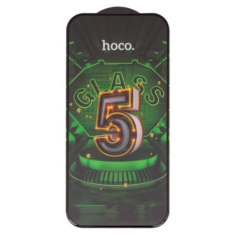 Захисне скло Hoco G12 для Apple iPhone 14 Pro, iPhone 15, iPhone 16, 5D Full Glue, без упаковки , чорний