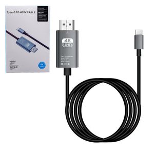 Адаптер Type C HDMI 1.8m, 4K, чорний