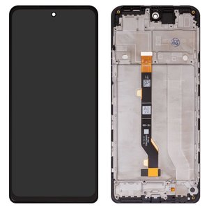 Дисплей для Infinix Hot 30, черный, с рамкой, High Copy