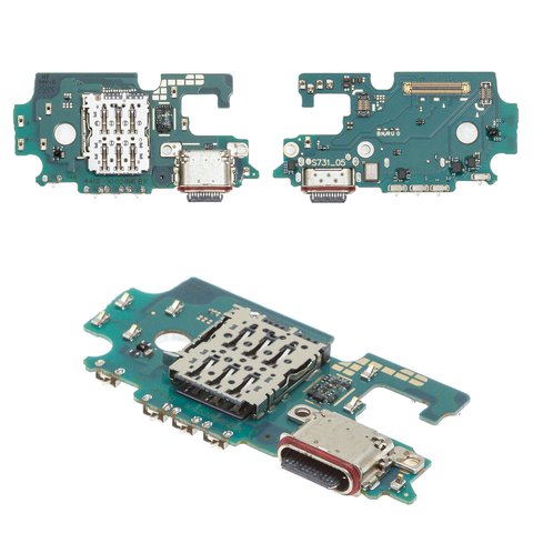 Шлейф для Samsung S731 Galaxy S25 FE, конектора зарядки, з компонентами, Original PRC , плата зарядки