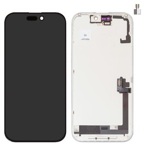 Дисплей для iPhone 17, чорний, з рамкою, High Copy, OLED , GX OEM soft, 120Hz