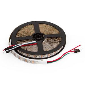 Светодиодная лента, IP20, RGB, SMD 5050, WS2812B, с управлением,5В, 60 д м, 1 м белая