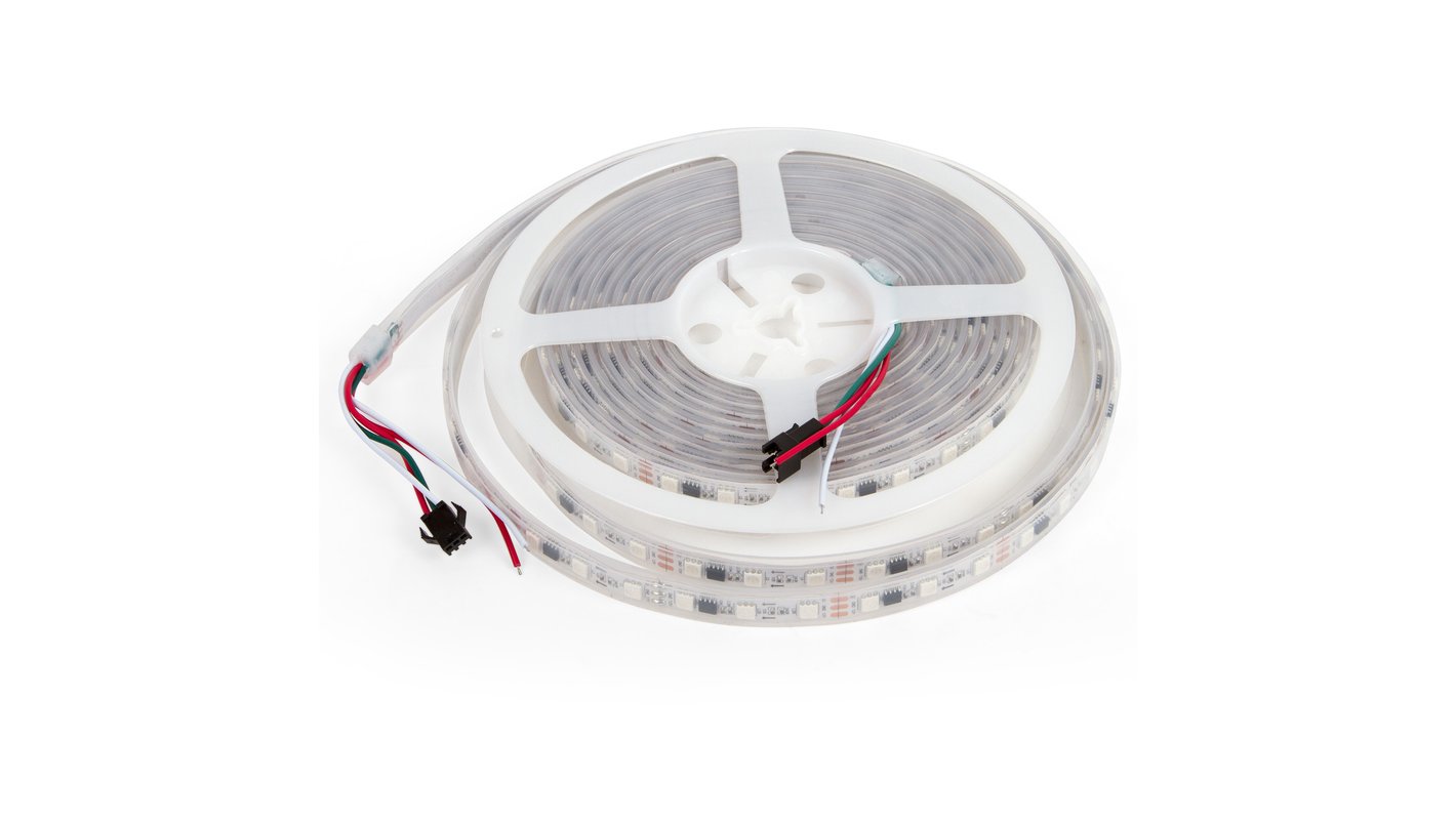 RGB LED Strip SMD5050, WS2811 (white, with controls, IP67, 12 V, 60 5 m) -