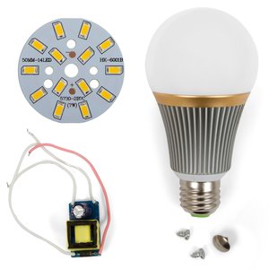 LED Light Bulb DIY Kit SQ-Q23 5730 7 W (warm white, E27), Dimmable LED Light Bulb DIY Kit SQ-Q23 5730 7 W (warm white, E27), Dimmable