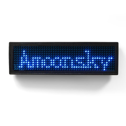 LED Name Tag (92 x 27 x 7 mm, Blue)